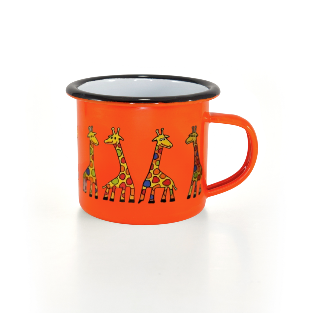 Kindertasse orange 350ml Giraffe