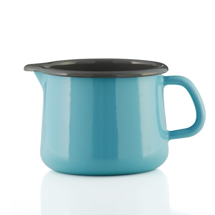 Riess Emaille Schnabeltopf kristallblau 1 liter