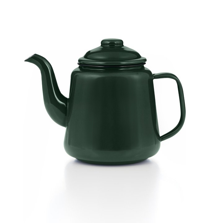 Emaille Teekanne 1,5 Liter grün 
