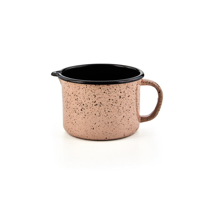 Emaille Schnabeltopf gesprenkelt, Splash Milchtopf