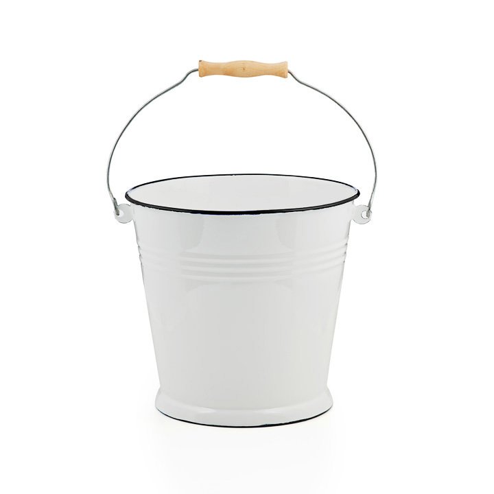 Emaille Eimer 10 Liter weiß