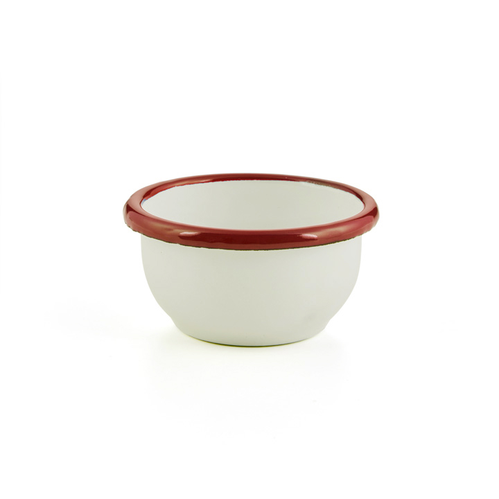 Emaille Dipschale 7cm hoch Saucenschälchen Bordeaux, hoch