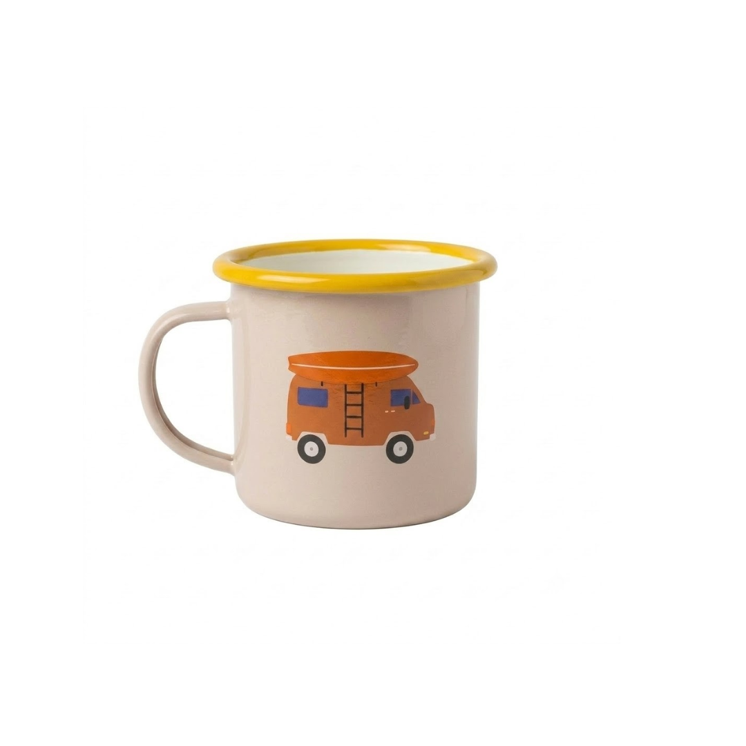 Emaille Kleine Emaille Tasse Go Offroad Camping 250ml