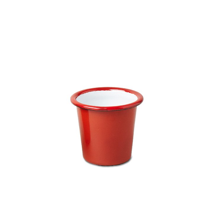 Falcon Emaille Mini Becher Tumbler rot