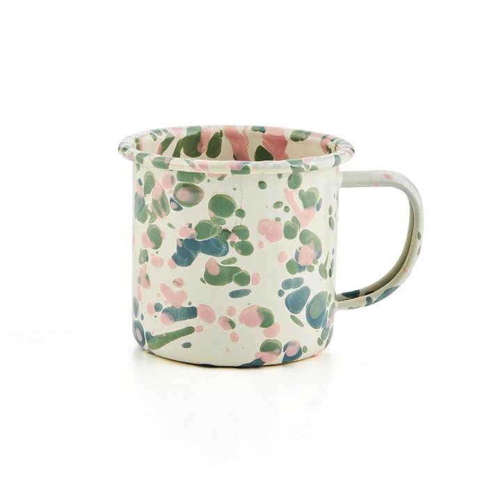 Crow Canyon Emaille Tasse Hibiscus Mint Marmor 350ml