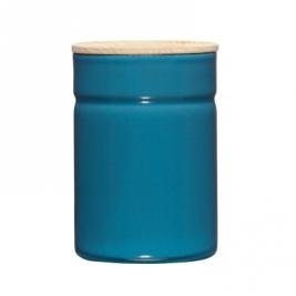 Vorratsdose mit Eschenholzdeckel 525ml Silent Blue