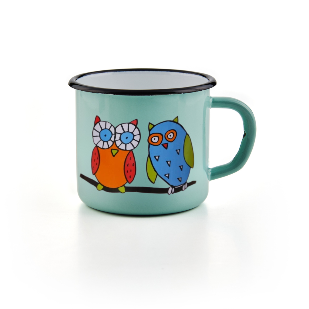 Kindertasse türkis 350ml Eule