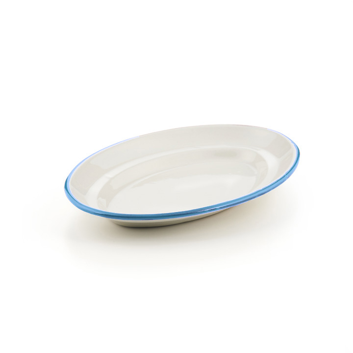 Emaille Platte Tablett oval 