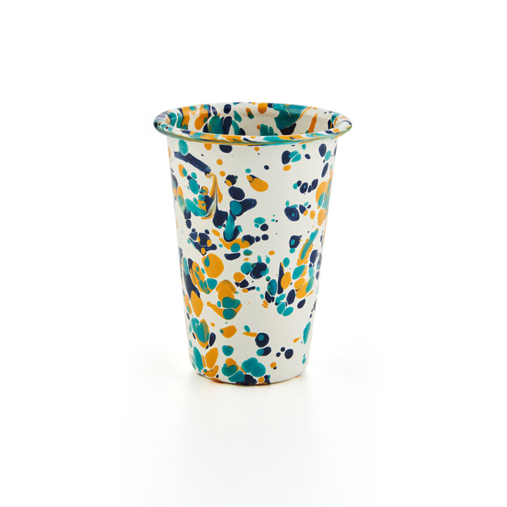 Crow Canyon Emaille Becher Bermuda Buttercup Marmor 350ml