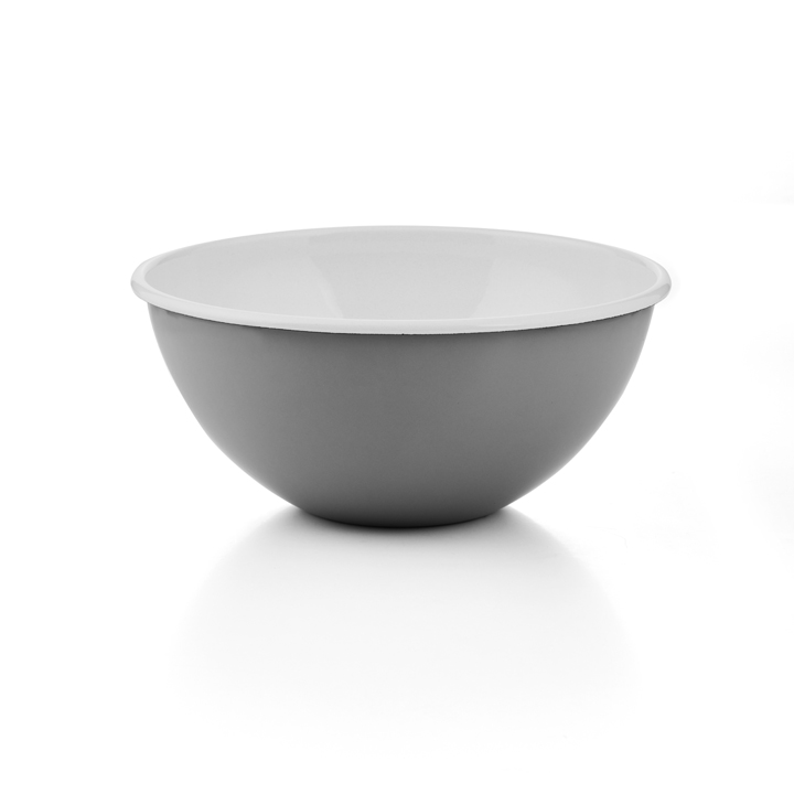 Riess Emaille Obst- und Salatschüssel grau Pure Grey 