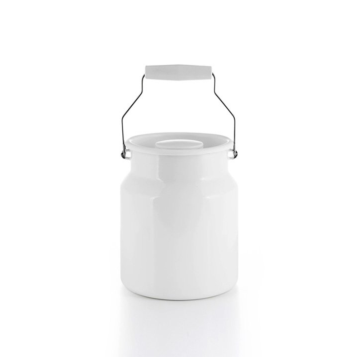 Emaille riess Tragekanne weiß 2 Liter