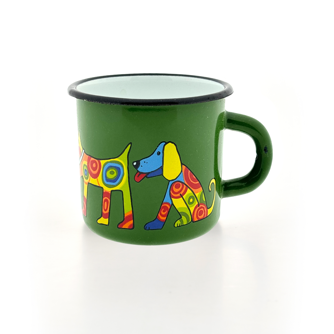 Kindertasse dunkelgrün 250ml Hund