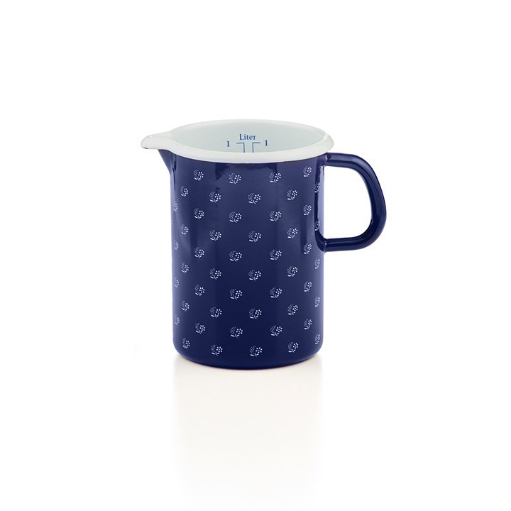 Riess Emaille Küchenmaß Litermaß 1 Liter Dirndlblau