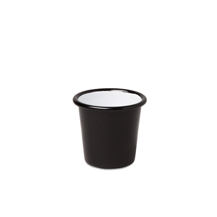 Falcon Emaille Mini Becher Tumbler schwarz 