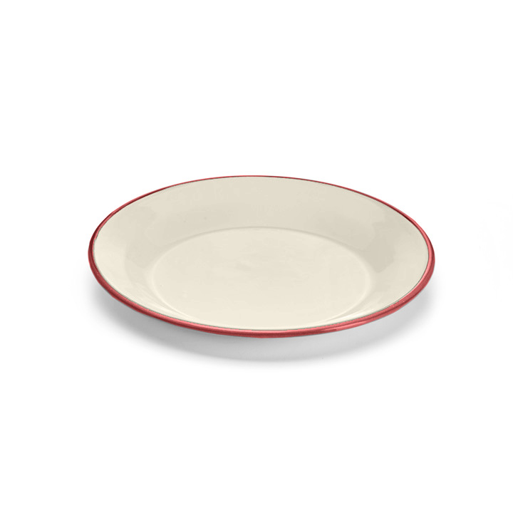 Emaille Teller Bordeaux 18cm Tellerchen Frühstücksteller