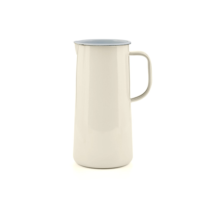Falcon Emaille Wasserkanne, Wasserkrug, Krug, Vase Cream 