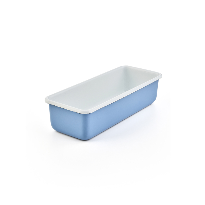 Riess Emaille Königskuchenform 30x10cm Nature Blue Medium Kastenform