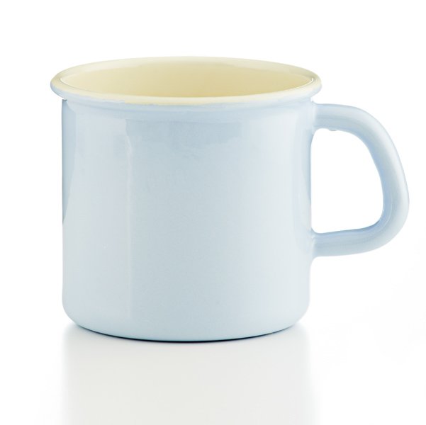 Topf mit Bördel hellblau 0,5 Liter Tasse pastell