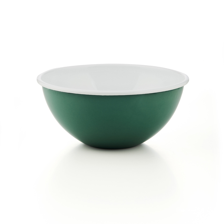 Riess Emaille Obst- und Salatschüssel Nature Green Dark 