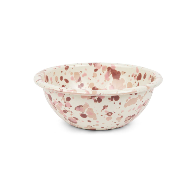 Emaille Schüssel 15cm Marmor Desert Rose