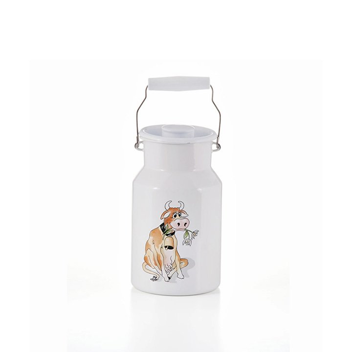 Emaille riess Milchkanne almliesl 1 Liter