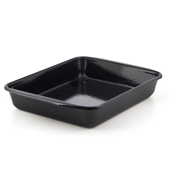 Riess Emaille Bratrohrpfanne hoch schwarz 33/42cm