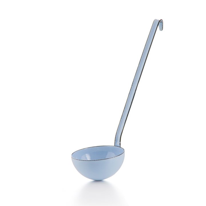 Riess Emaille Schöpflöffel hellblau 9cm pastell