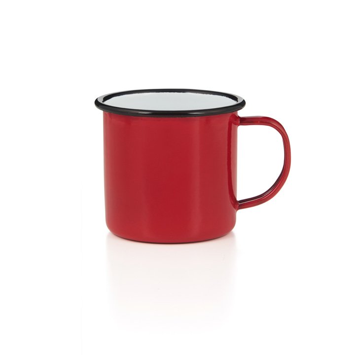Emaille Tasse Becher rot