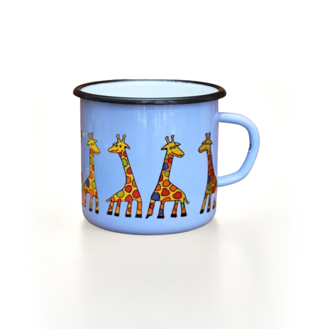 Kindertasse hellblau 350ml Giraffe