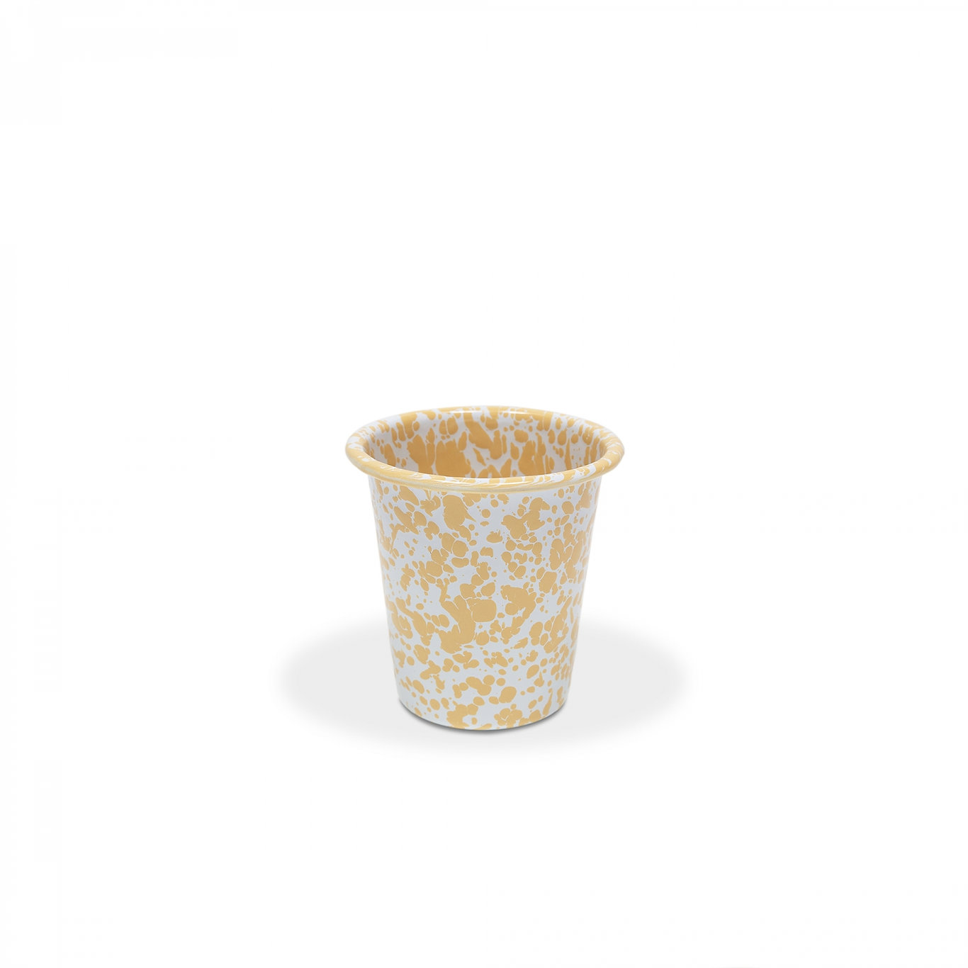 Crow Canyon Emaille Becher gelber Marmor 