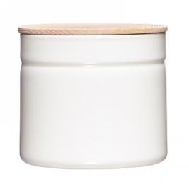 Vorratsdose mit Eschenholzdeckel 1390ml Pure White