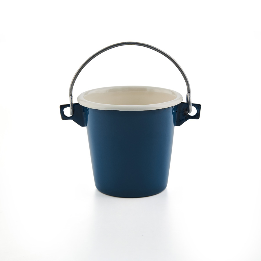 Emaille Eimer Kindereimer Mini Eimer petrol