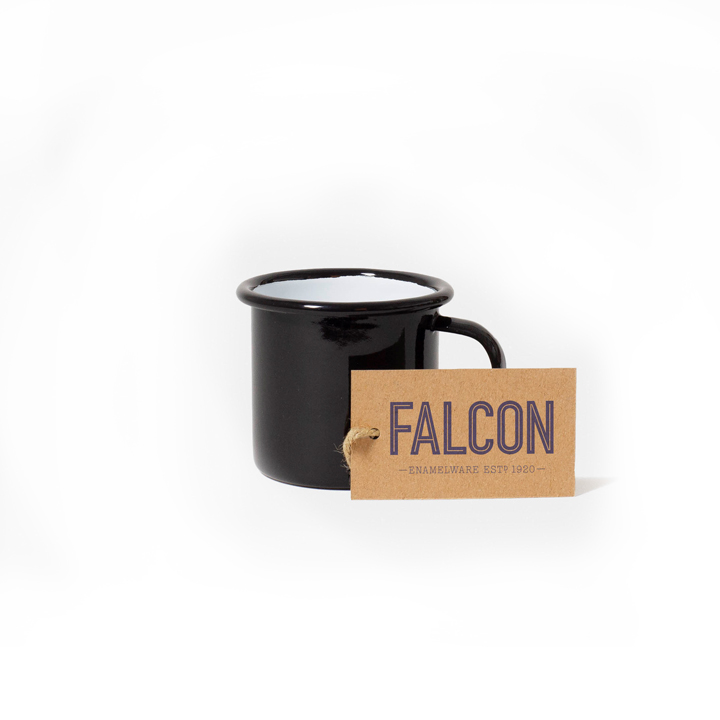 Falcon Emaille Espressotasse Espresso Tasse schwarz