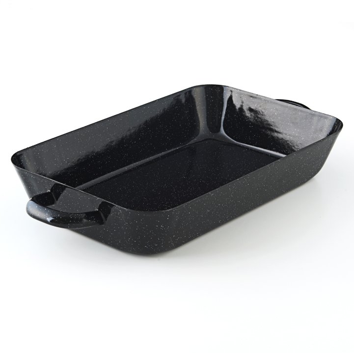 Riess Emaille Auflaufform schwarz 29/18cm