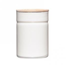 Vorratsdose mit Eschenholzdeckel 525ml Pure White