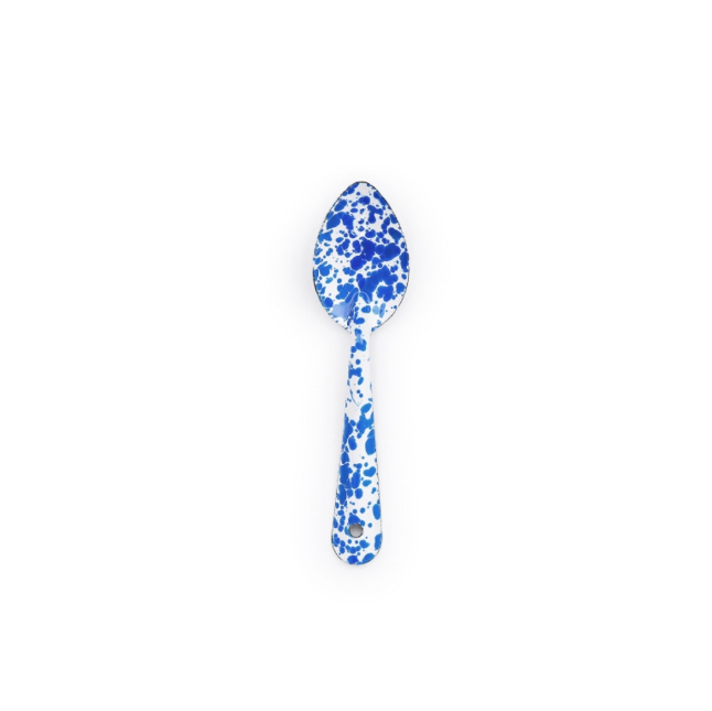 Emaille Löffel 20cm Marmor blau/weiß, mittel