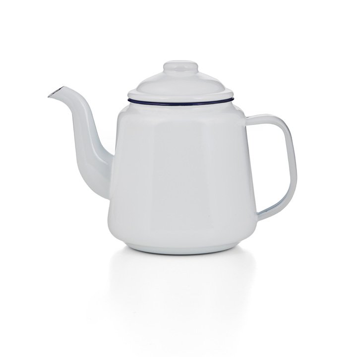 Emaille Teekanne weiß 1,5 Liter