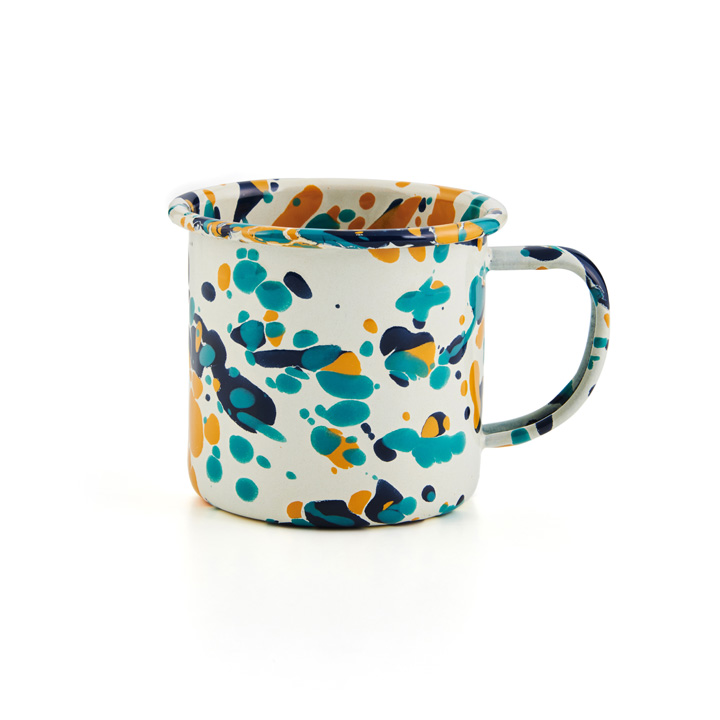 Crow Canyon Emaille Tasse CATALINA  Bermuda Buttercup Marmor 350ml