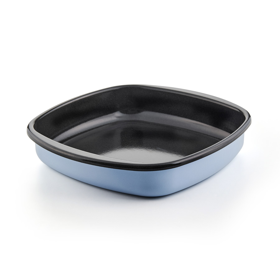 Riess Emaille Backofenform 28x28cm Backemaille Blau Auflaufform 