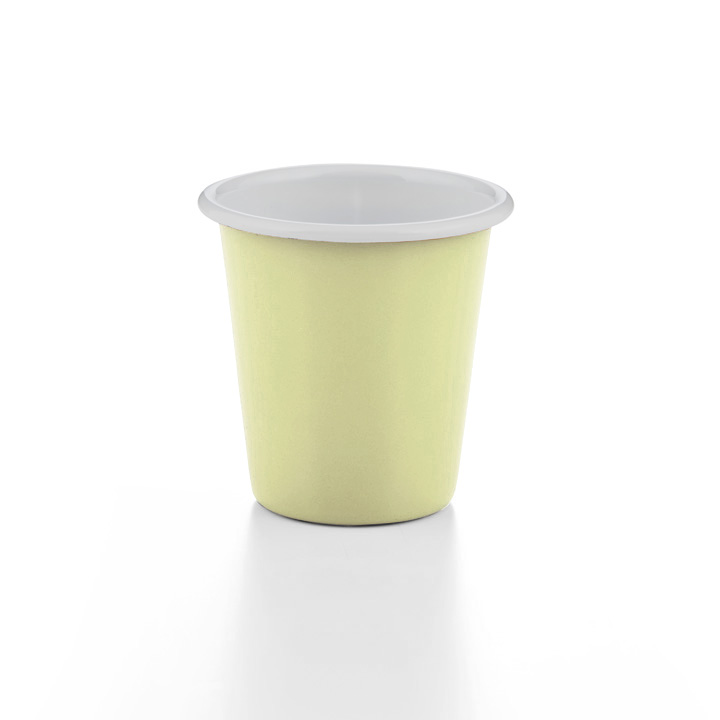 Falcon Emaille Becher Tumbler Oliv Oil, hellgrün