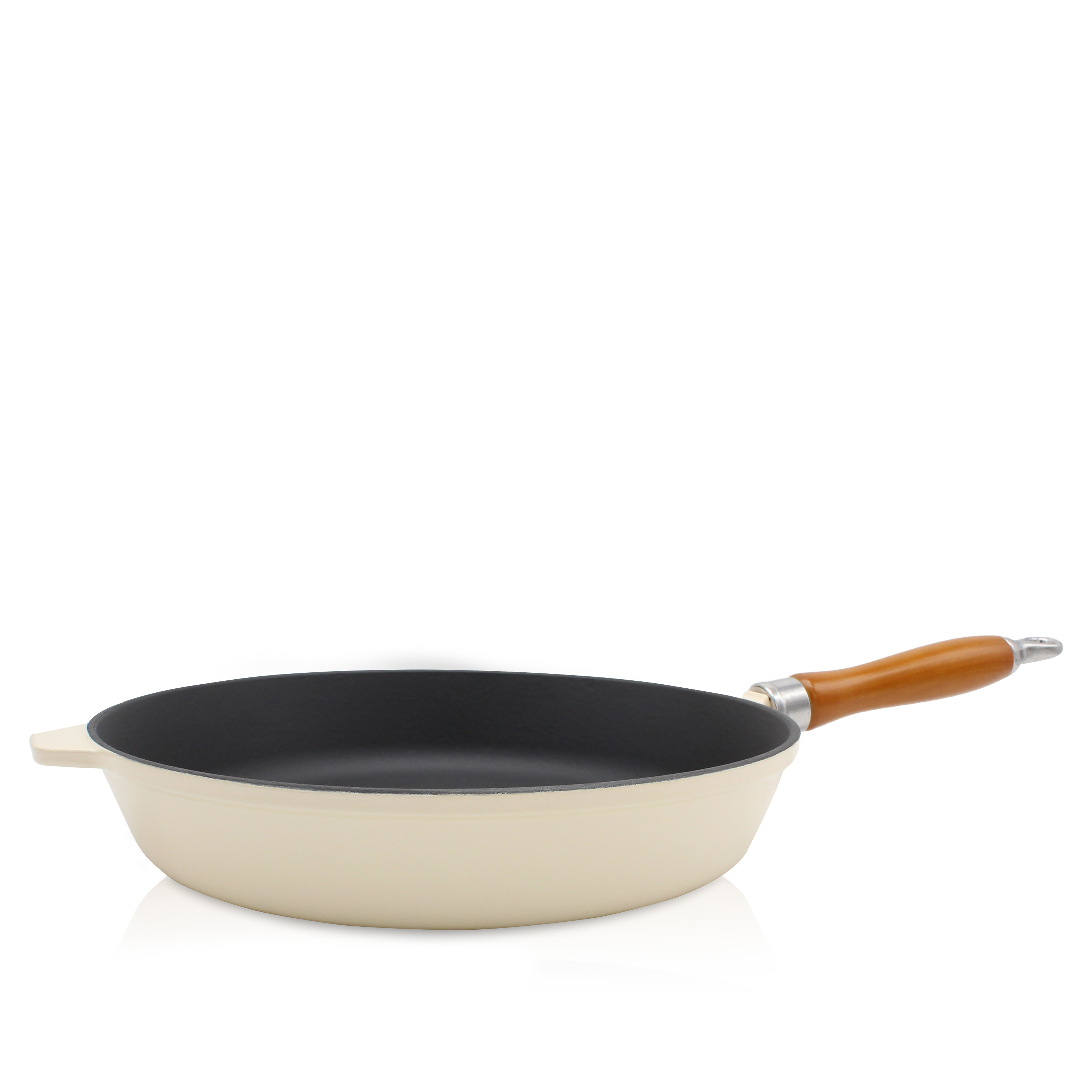 Pfanne Gusseisen emailliert 28cm beige