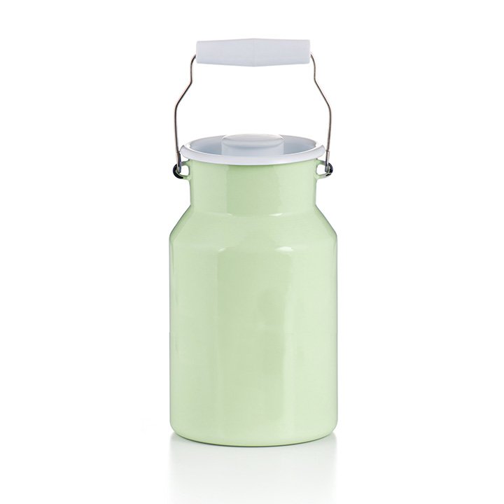 Emaille riess Milchkanne nilgrün 2 Liter pastell