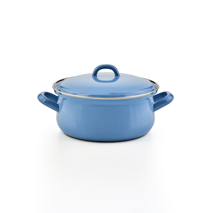 Riess Emaille Fleischtopf Nature Blue Medium blau