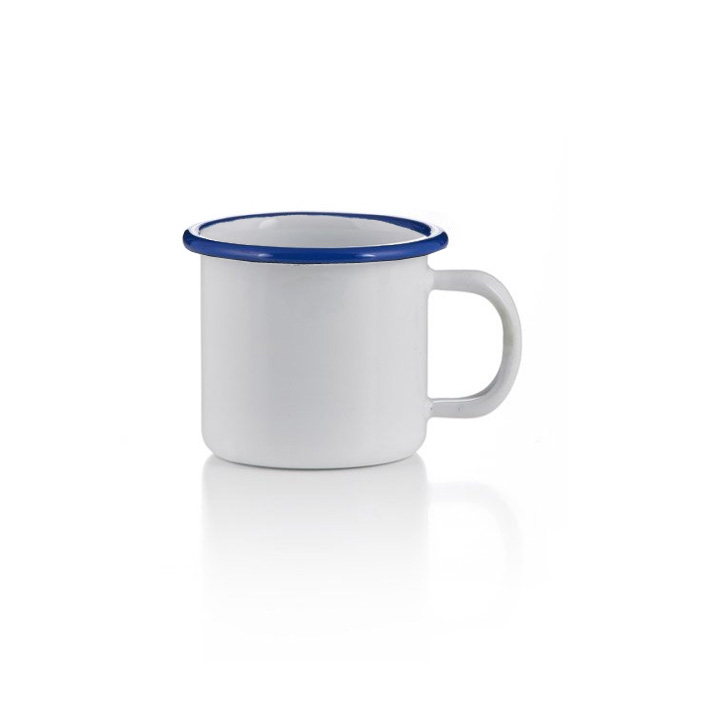 Emaille becher tasse 6cm weiß