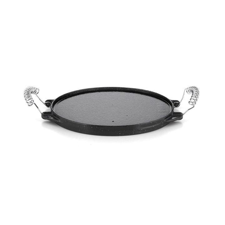 Emaille Gusseisen Platte rund  Grillplatte glatt