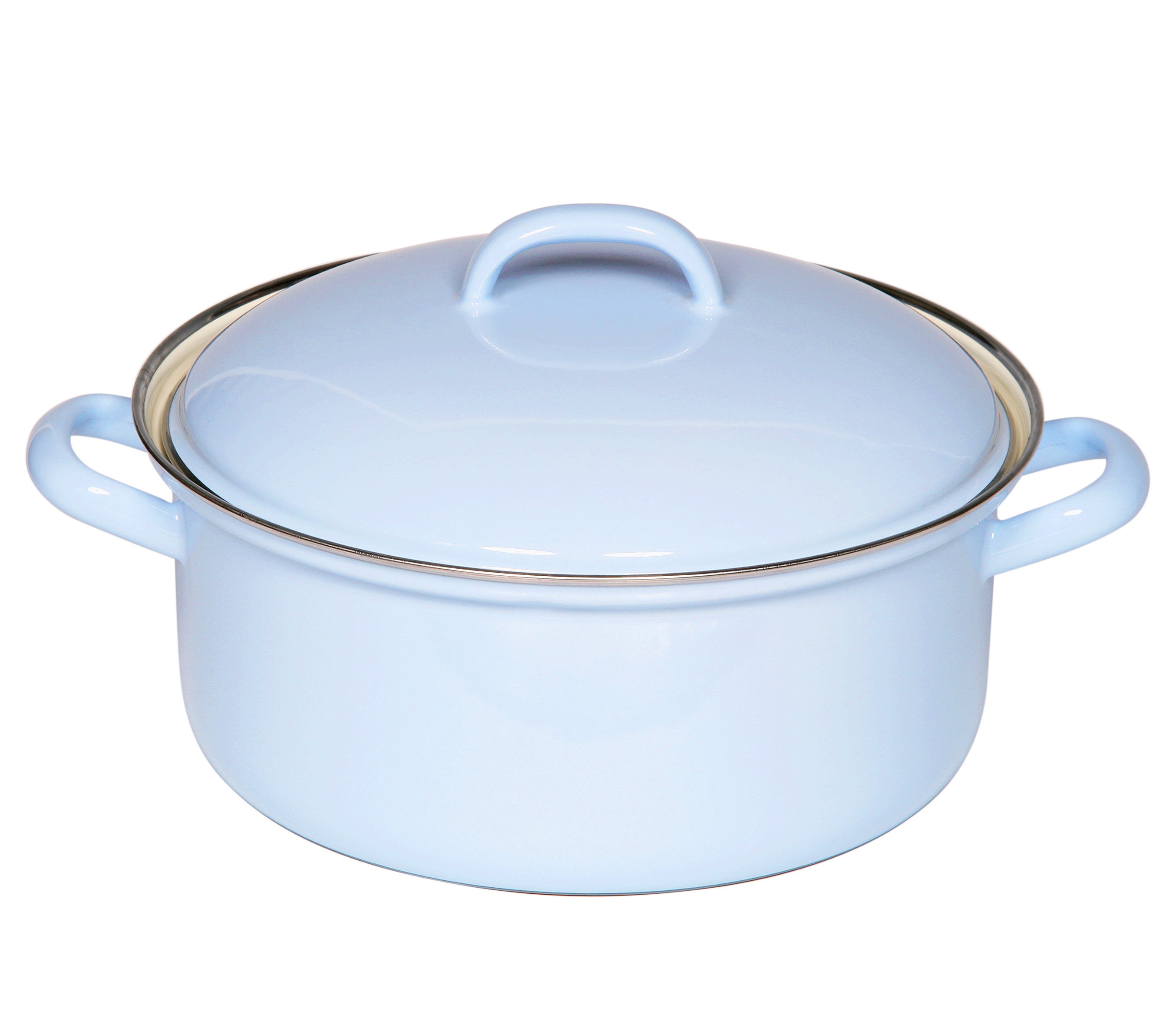 Kasserolle inkl. Deckel  hellblau 4 Liter 24cm pastell