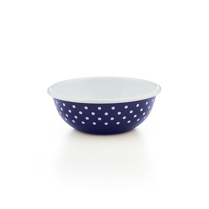 Riess Emaille küchenschüssel 18cm Pünktchenblau