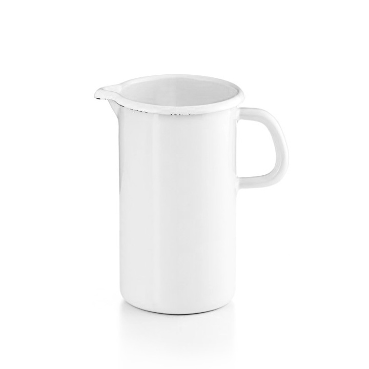 Riess Emaille Krug 1,5 Liter weiß Kanne