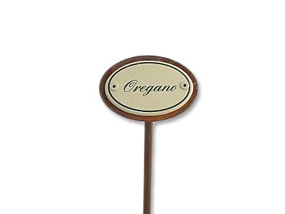 Emaille Kräuterstecker Kräuterschild Oregano 