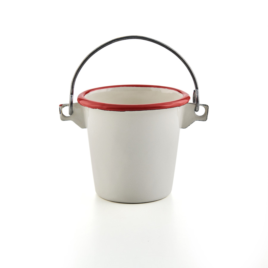 Emaille Eimer Kindereimer Mini Eimer Bordeaux